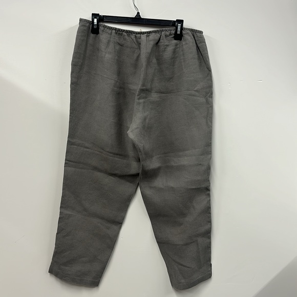 Eileen Fisher gray linen pants L - Picture 6 of 7